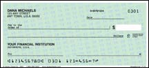 picture of blank check